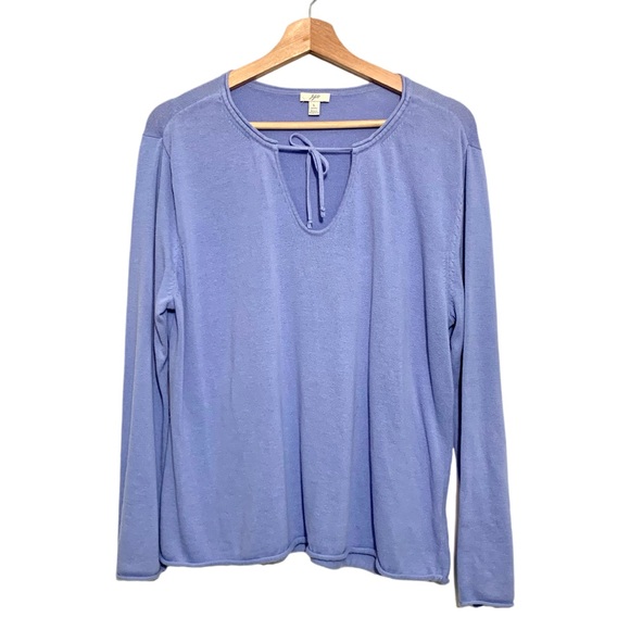 J. Jill Powder Blue Long Sleeve Sweater Size Large Petite - Picture 1 of 10